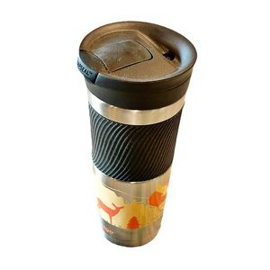 NWOT Contigo 20 Oz Silver / Orange Tumbler / Travel Mug Byron